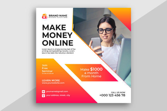 Abstract Social Media Banners for Modern Brands