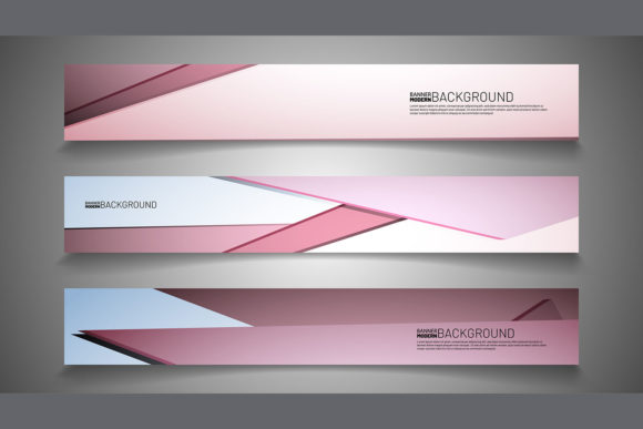 Dynamic Vector Banners with Geometric Shapes