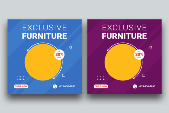 Elevating Brand Presence with Exclusive Furniture Social Media Post Templates