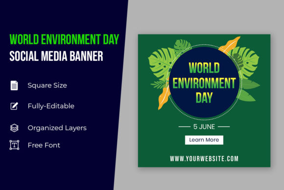 Elevating World Environment Day Campaigns with Professional Natural Design and Social Media Assets
