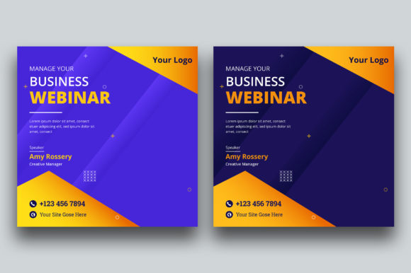 Elevating Your Brand with Professional Social Media Post Designs for Business Webinars