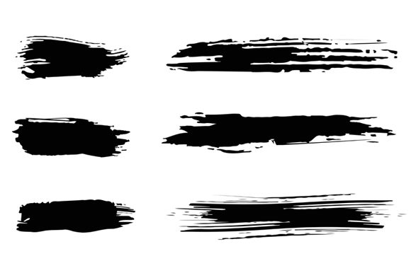 Mastering Raw Texture: A Guide to 6 Black Line Grunge Brush Strokes
