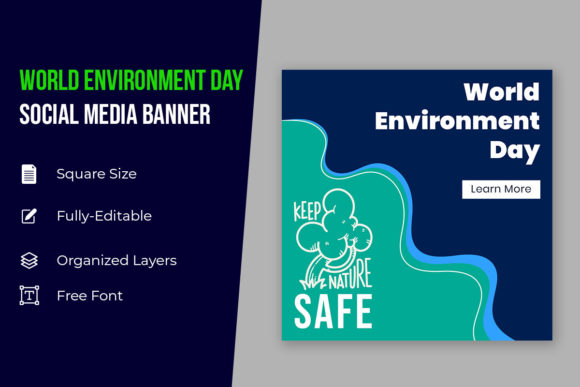 Nature Happy World Environment Day Social Design