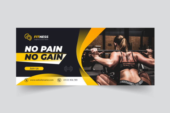 Strategic Visual Positioning: Leveraging Gym Social Media Banner and Web Template Assets for Brand Growth